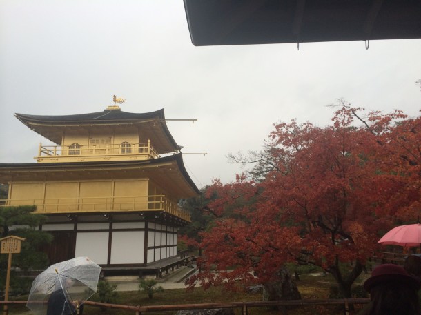 金閣寺と紅葉